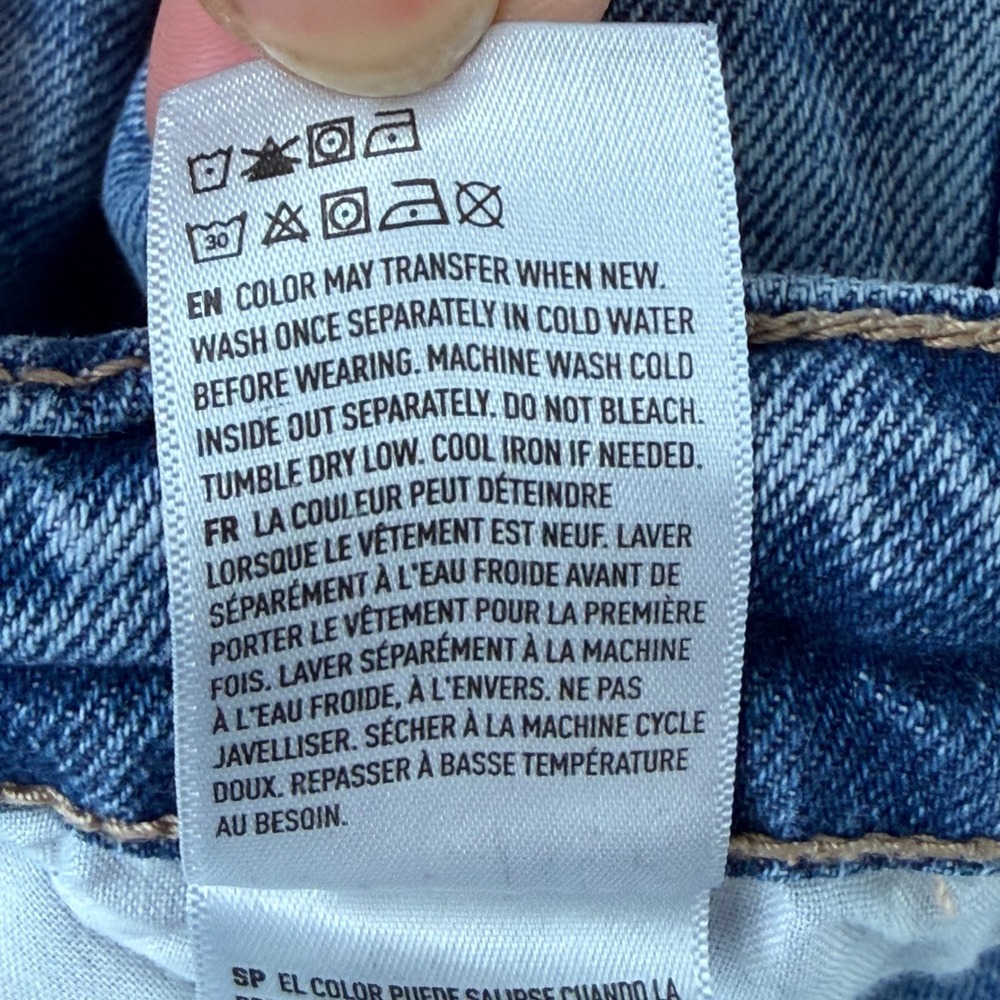 American Eagle Outfitters Womens Jeans Size 4 Medium Wash Distressed Knee Skinny - Picture 9 of 11